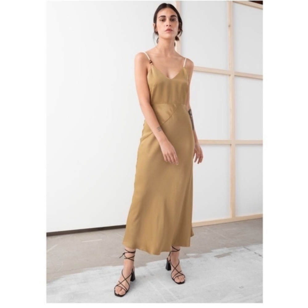 & other stories robe strap midi dress nwt sz 12